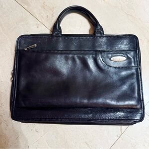 Samsonite Classic Black Leather Briefcase